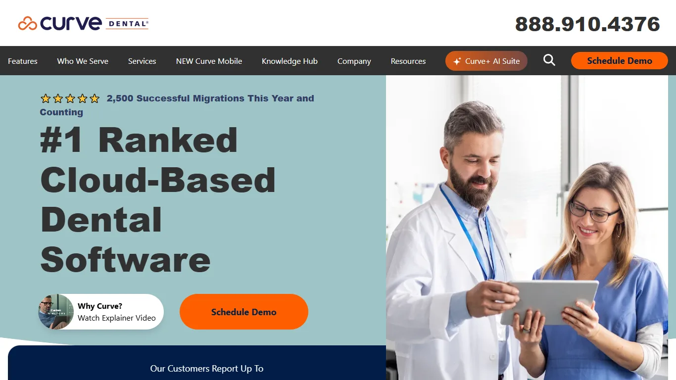 Curve Dental software screenshot