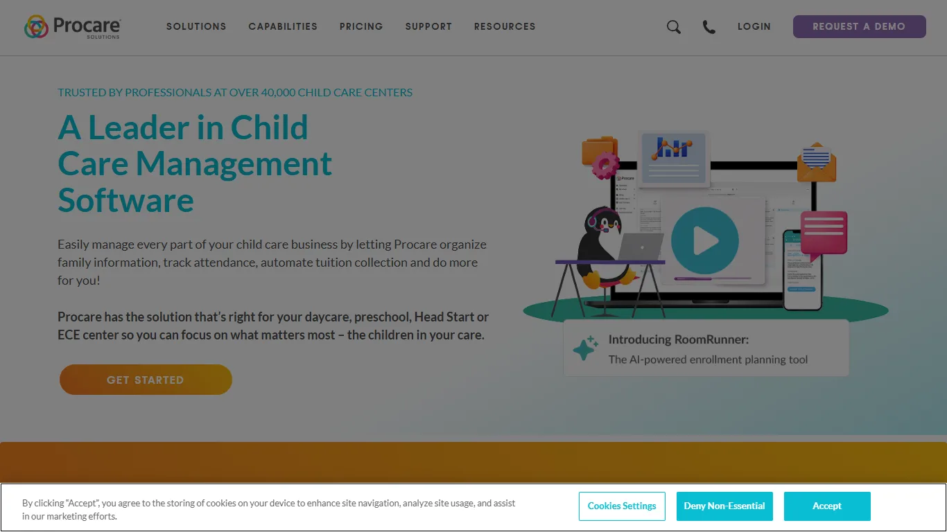 Procare software screenshot