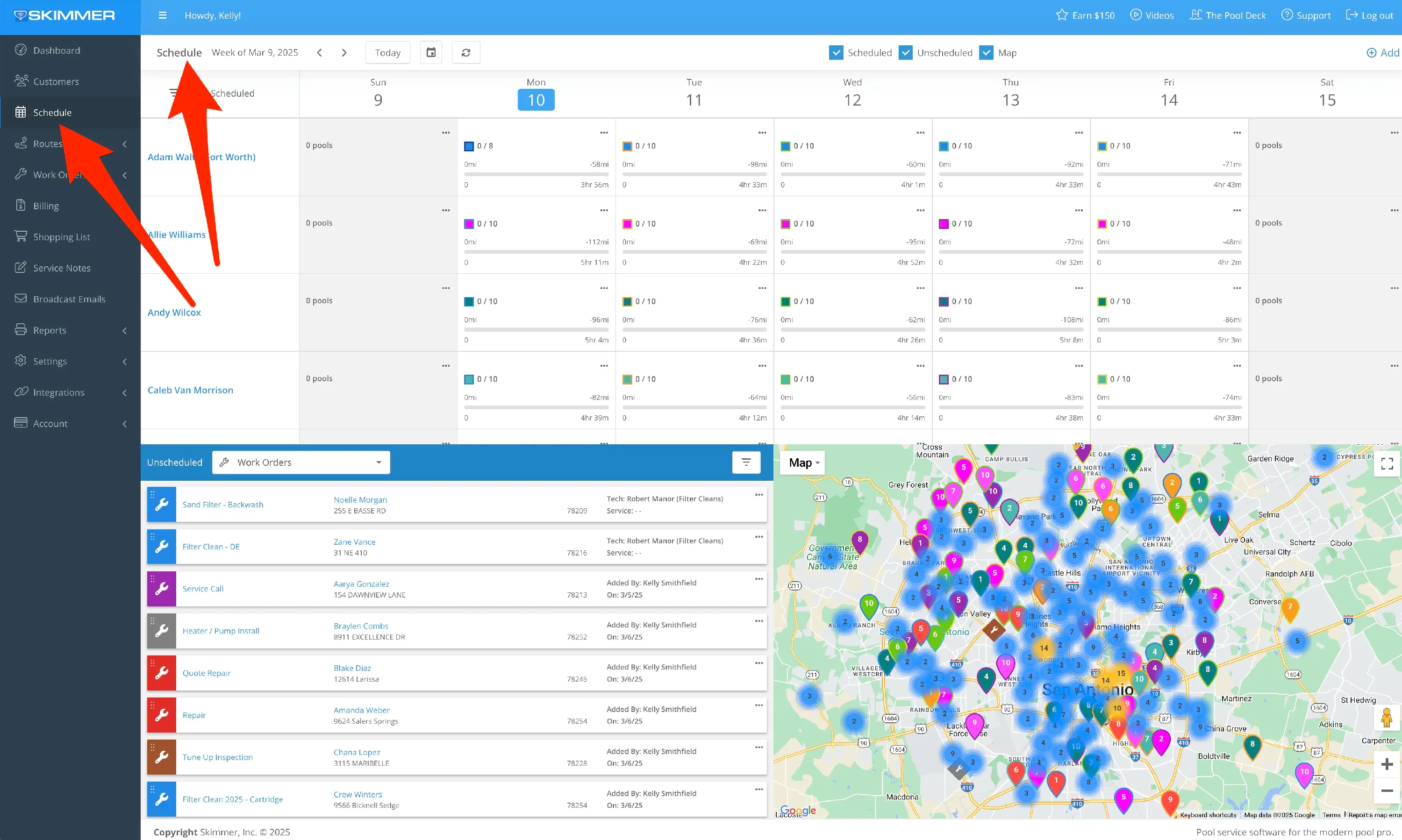 Skimmer software screenshot
