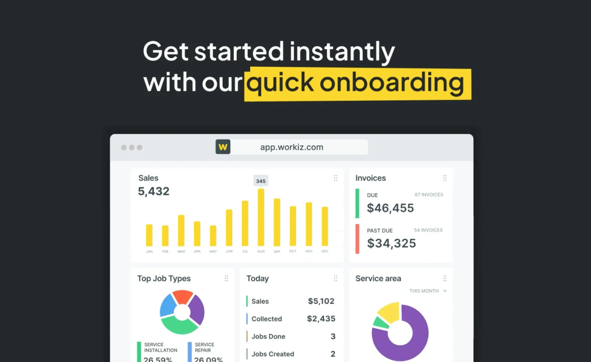 Workiz software screenshot
